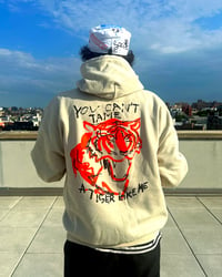 Image 1 of BEIGE TIGER HOODIE