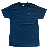 Painted Steel Embroidered Tee - black/blue