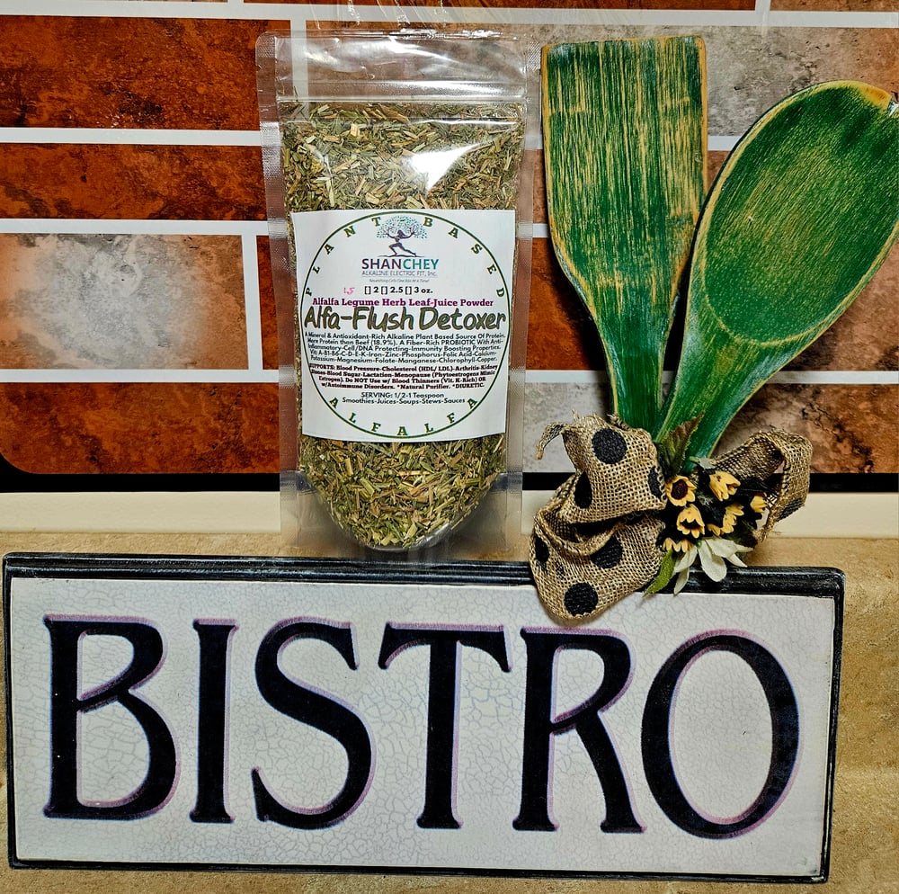 ALFA-FLUSH! Alfalfa Juice Powder/ Leaves-Stems. Kidneys-Bone-Bowel-Menopause.