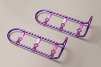 Image 1 of Paire de cages de fourche titane / finition poli + anodisation violet