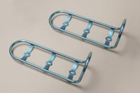 Image 1 of Paire de cages de fourche titane / finition poli + anodisation ice blue