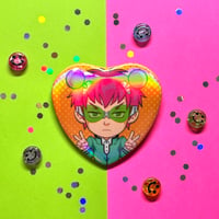 Saiki K Holo Heart Button