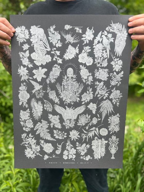 Image of Petals, Bones, & Wings Art Print