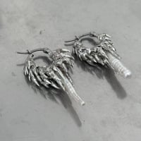 Image 1 of Pearl Dragon Scales earring pair