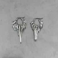 Image 3 of Pearl Dragon Scales earring pair