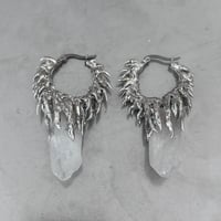 Image 1 of Quartz Dragon scales earring pair