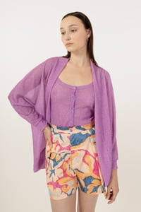 Image 1 of CARDIGAN MALDIVE LUREX LILLA €157 -30%