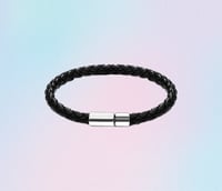 Läder armband svart