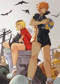 [ HAIKYUU!! ] Dumpster Fight Postcard Print