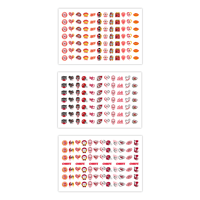 Image 3 of KANSAS CITY CHIEFS 3PC NAIL DECAL BUNDLE 