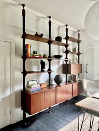 Image 2 of Italian Floor to Ceiling Shelving Unit, Three Bays, 1970s