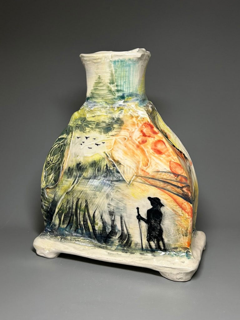 Image of Hiker Vase- Laurie Shaman