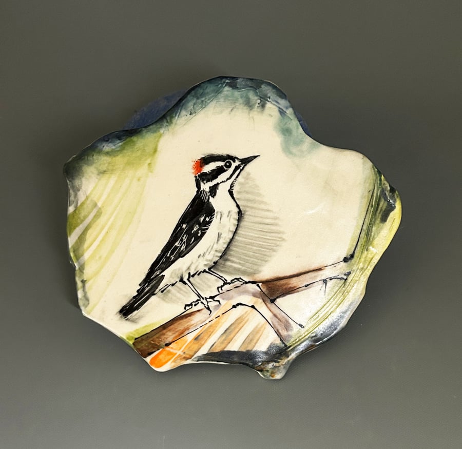 Image of Woodpecker Wall Tile- Laurie Shaman
