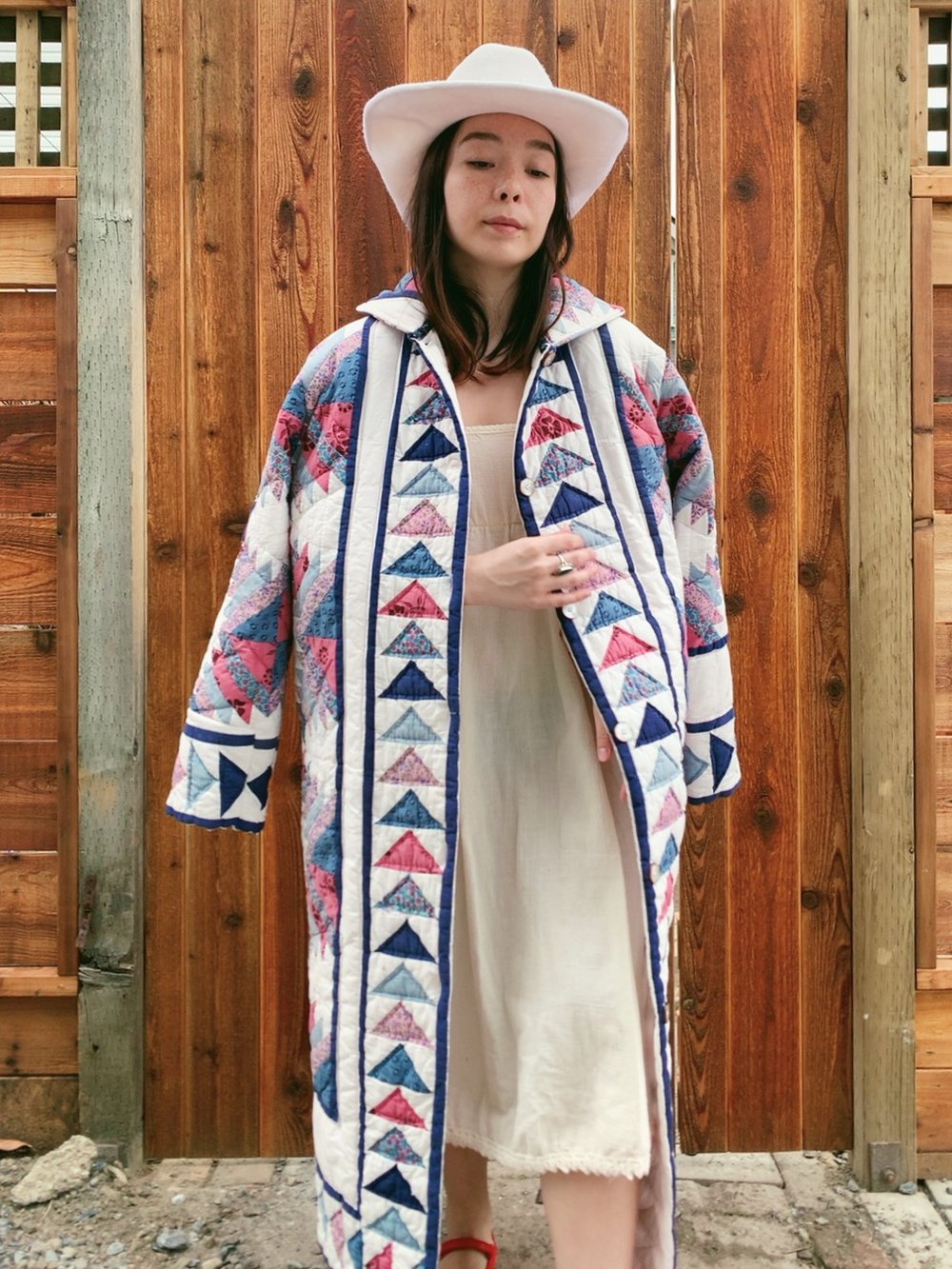 Image of Quilt Duster Coat — Pineapple