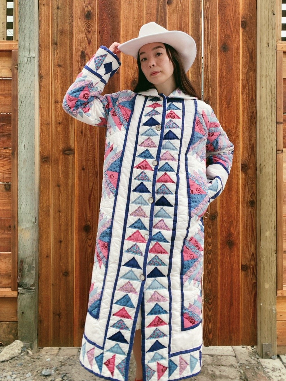 Image of Quilt Duster Coat — Pineapple