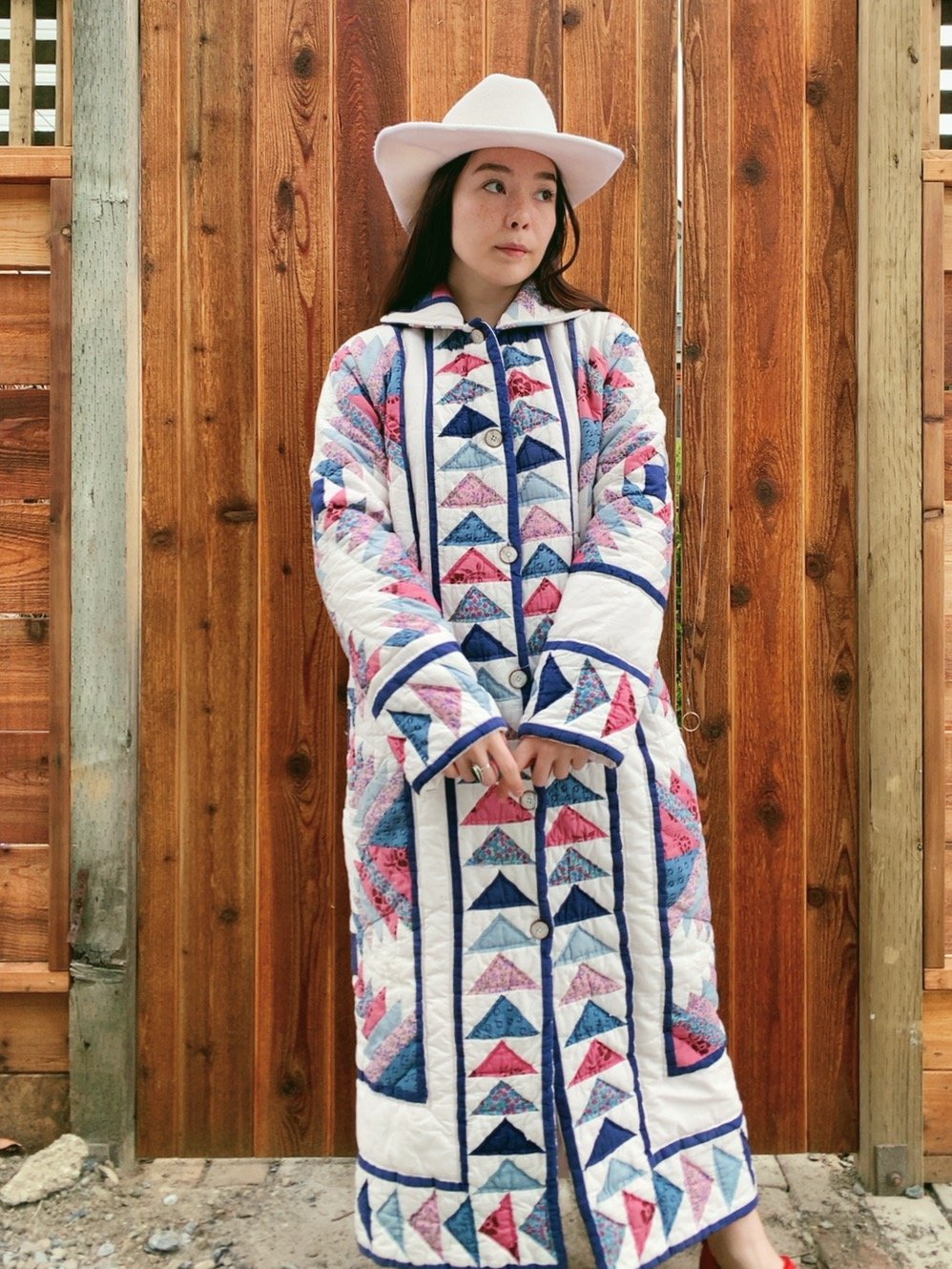 Image of Quilt Duster Coat — Pineapple 