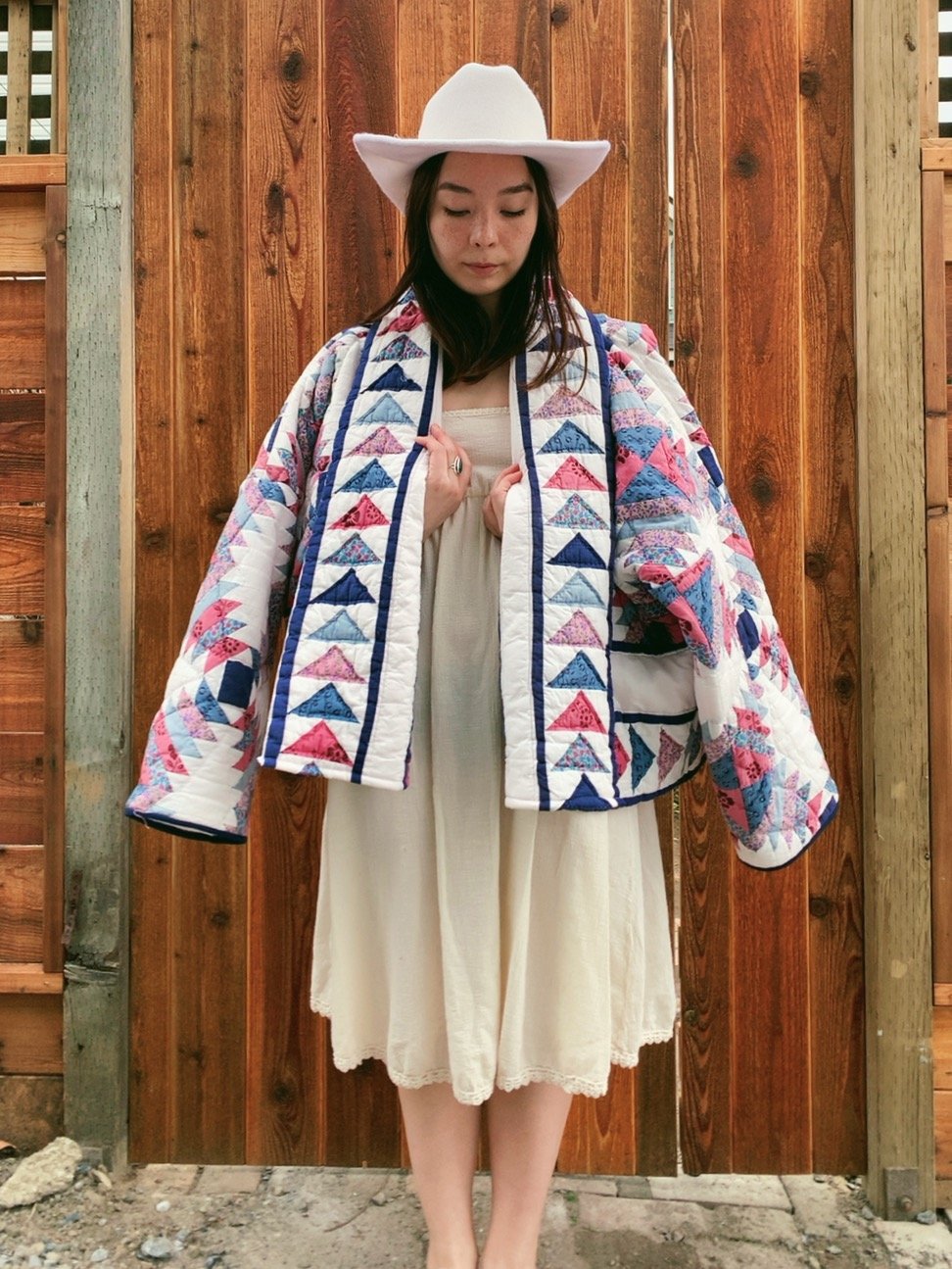 Image of Quilt Shawl Coat — Pineapple