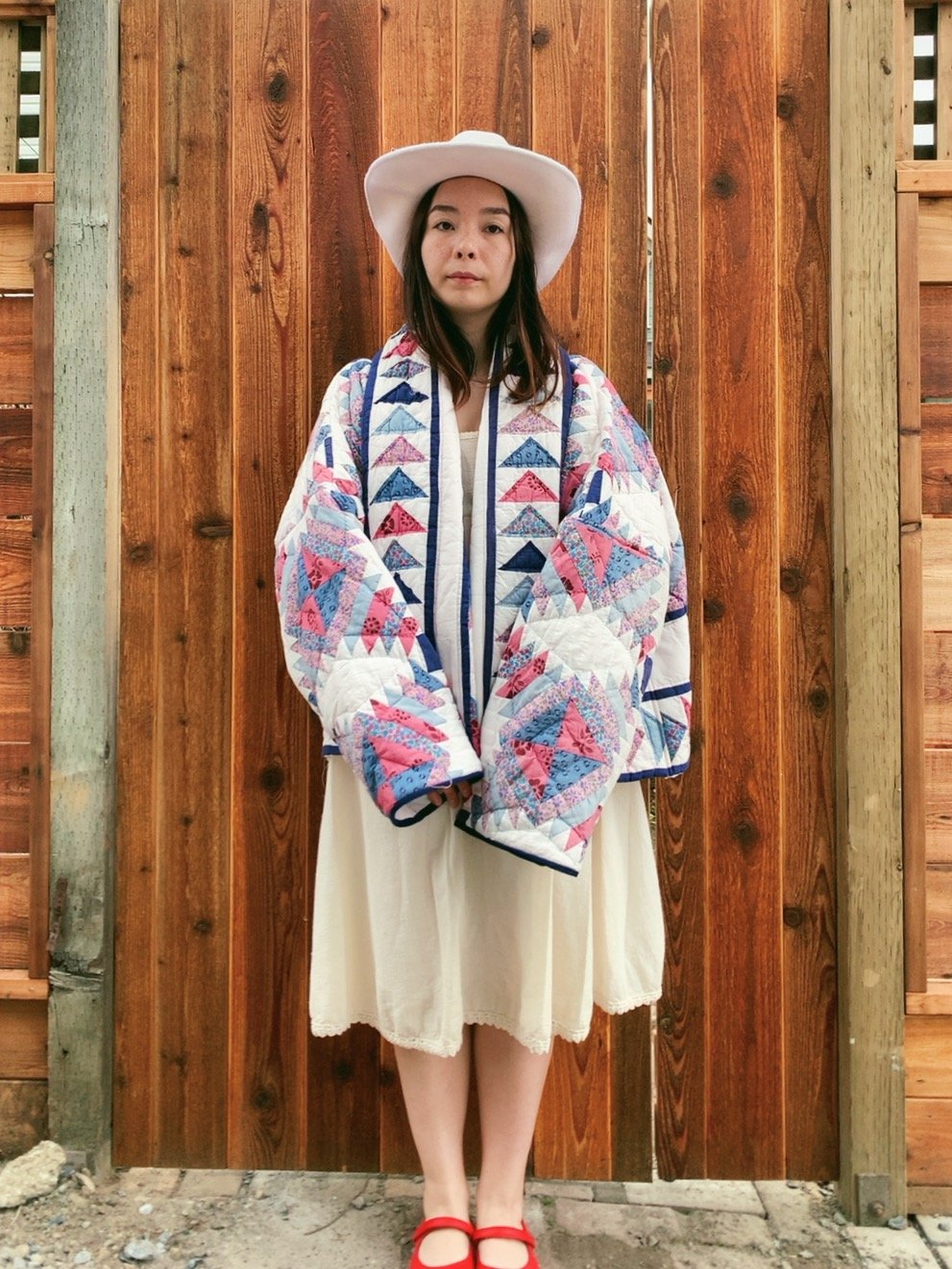 Image of Quilt Shawl Coat — Pineapple