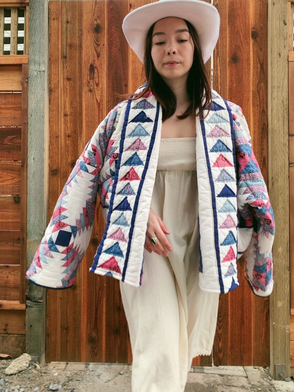 Image of Quilt Shawl Coat — Pineapple