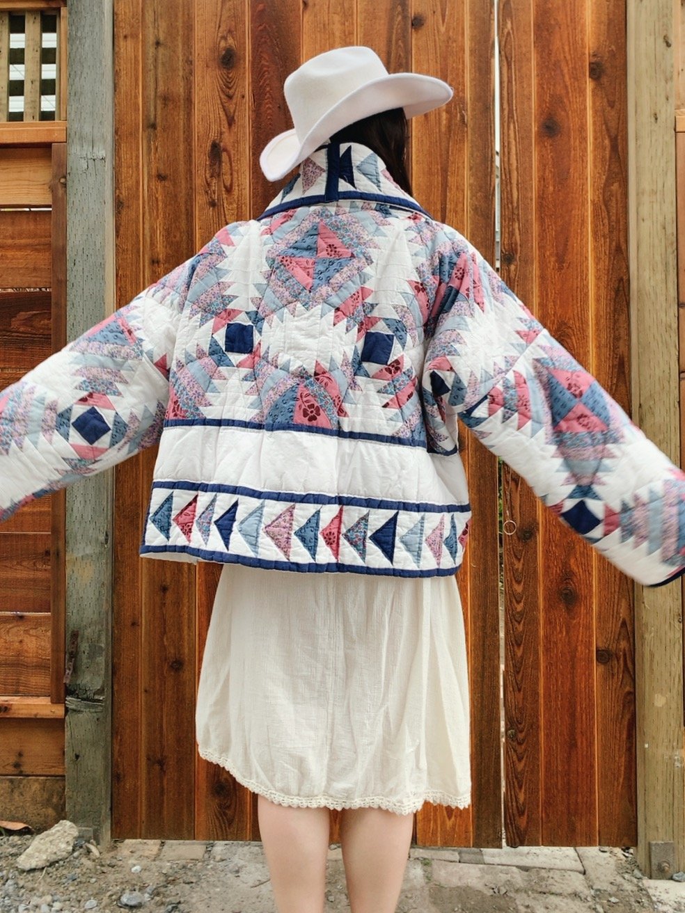 Image of Quilt Shawl Coat — Pineapple
