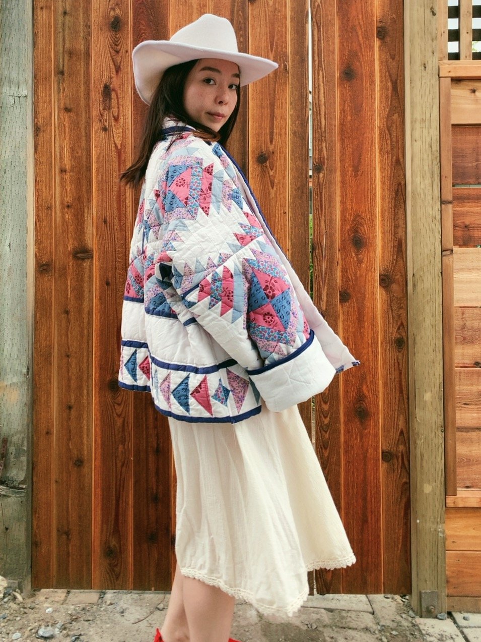 Image of Quilt Shawl Coat — Pineapple