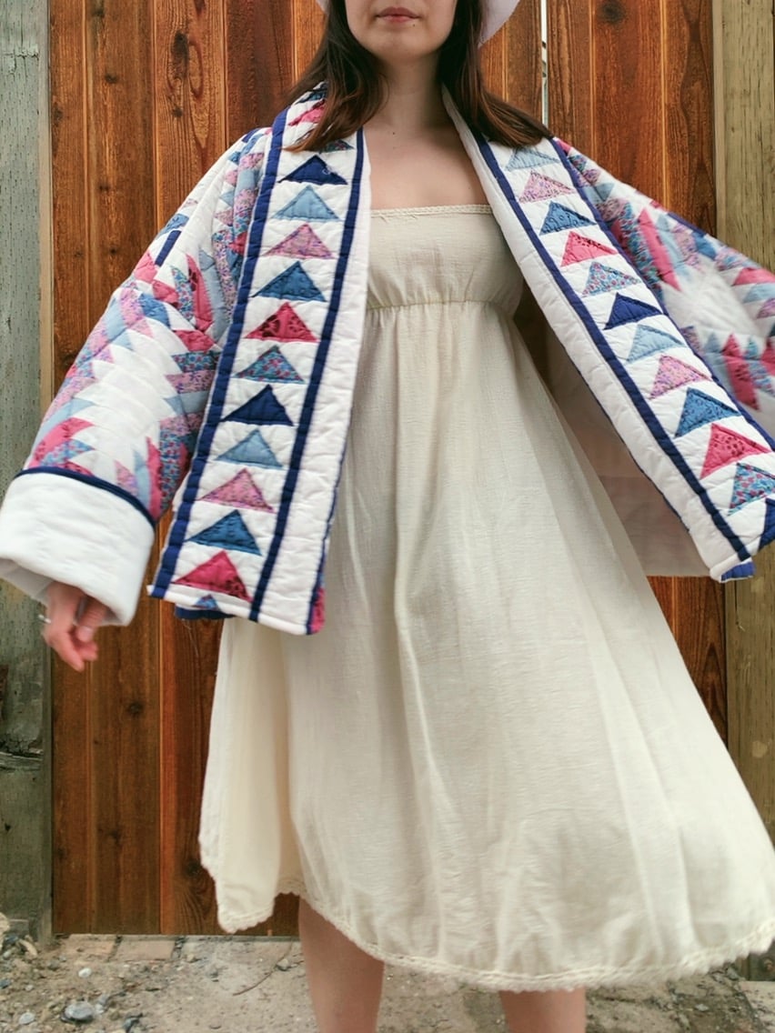 Image of Quilt Shawl Coat — Pineapple