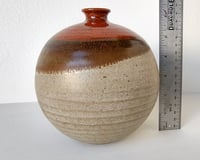 Image 3 of Round Spherical Stoneware Ceramic Vase