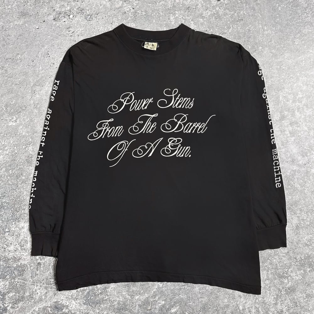 *Rare* Rage Against The Machine 1990’s ‘Power Stems From The Barrel Of A Gun’ Longsleeve Shirt