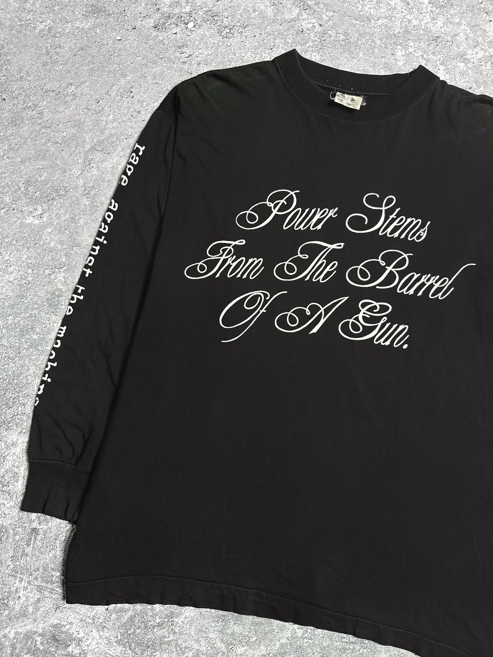 *Rare* Rage Against The Machine 1990’s ‘Power Stems From The Barrel Of A Gun’ Longsleeve Shirt