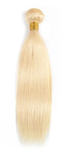 Blonde Hair Weft, Straight 