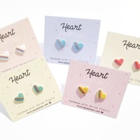 Image 1 of Heart Earrings - Shrink Plastic Heart earrings