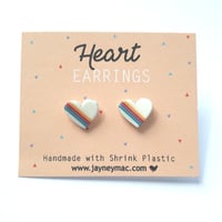 Image 2 of Heart Earrings - Shrink Plastic Heart earrings