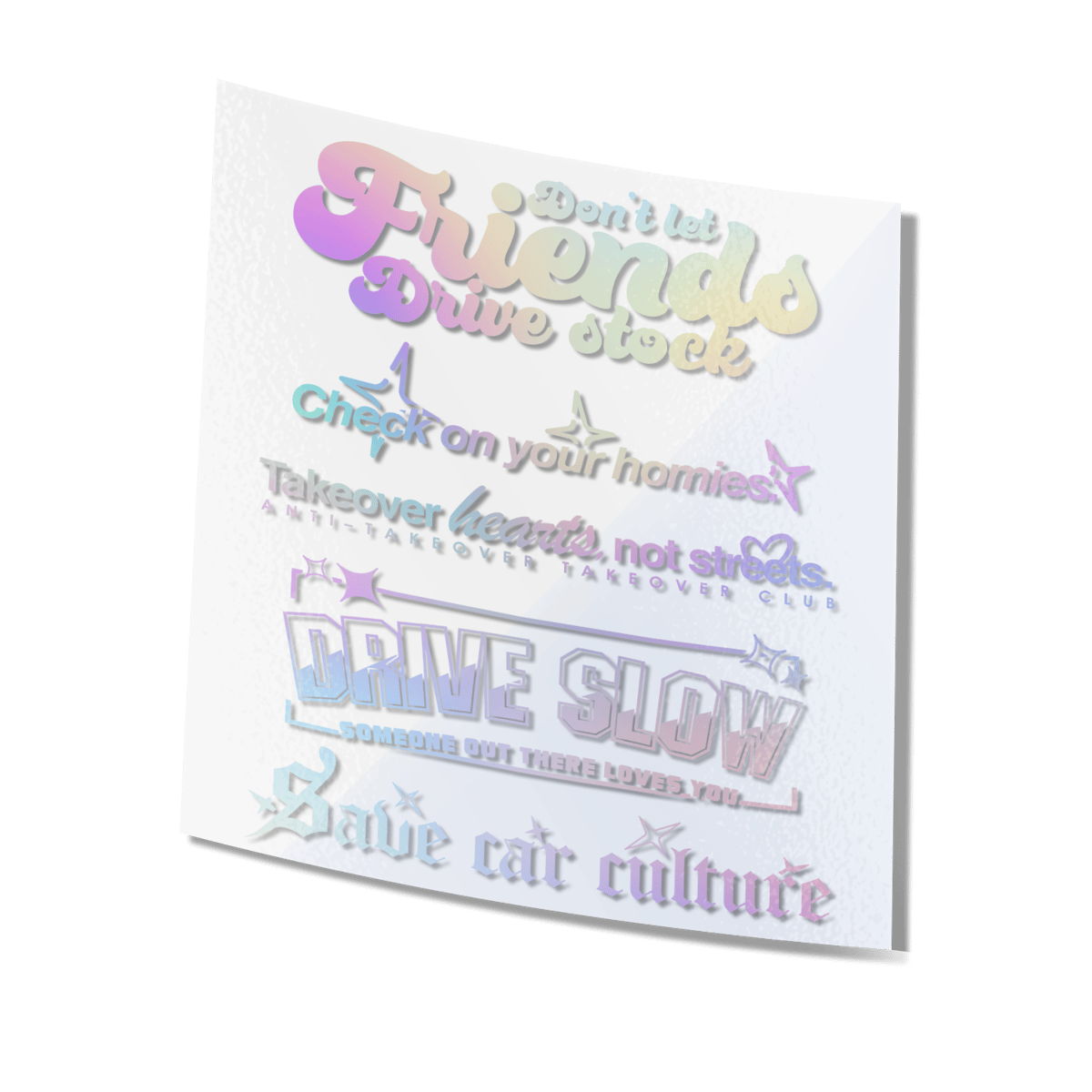 Image of Positivity Car Decals Sheet