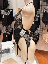 Image 2 of Black Lace Halter Teddy