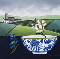 "English Countryside with Apple Blossom"