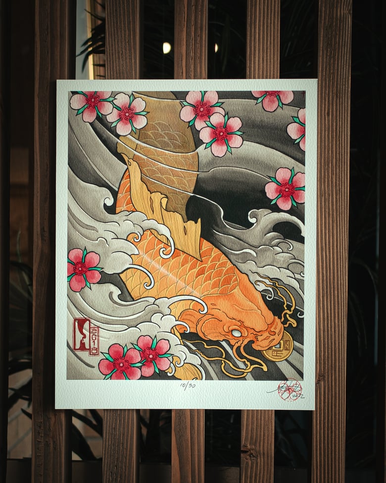 Image of "Golden Koi" 11"x14" (print)