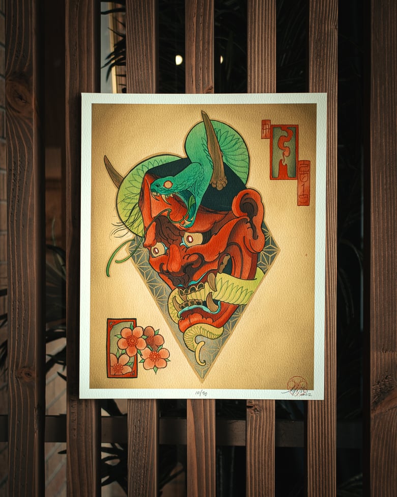 Image of "Jared's Hannya" 11"x14" (print)