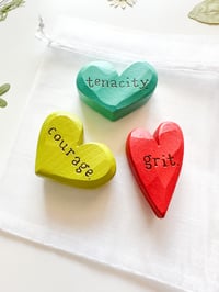 Image 2 of Strength - Set of 3 Mini Hearts