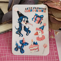 Birthday Party Clown - Sticker Sheet