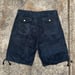 Image of Utility Cargo Shorts - Scattered Surface Print Denim