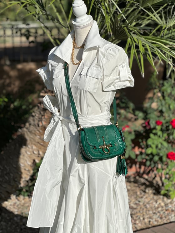 Image of Gucci Snaffle Bit Small Crossbody/Shoulder  Green Leather