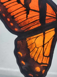 Image 2 of Fiery orange butterfly stained glass