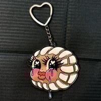 Crying concha kewpie keychain 