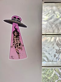 Image 2 of NEW!! Large “Cow babe abduction” WALL Sticker