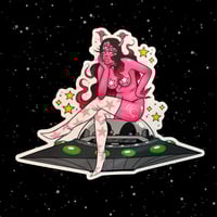 Image 1 of NEW!! Alien invasion babe sticker 