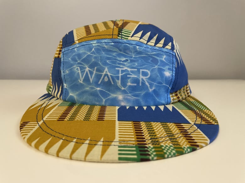 Image of Water Kente Cloth Long Bill Hat