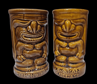 Image 1 of Vintage Set of Two Uncommon Tiki Lelani Mugs FREE SHIPPING 