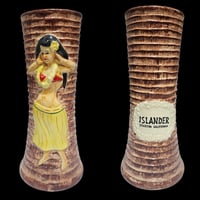Image 1 of Vintage Stockton Islander Hula Girl Mug FREE SHIPPING 