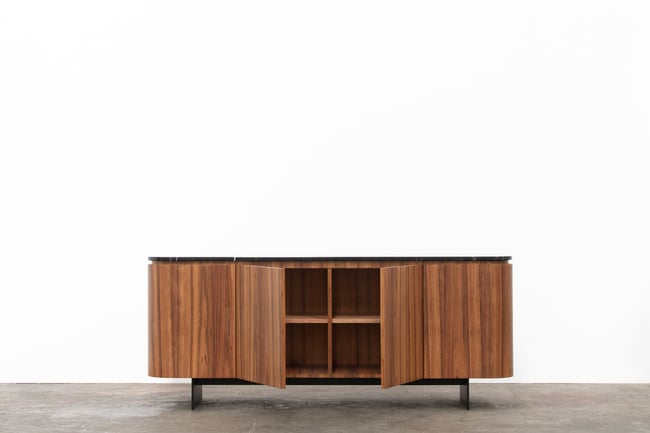 JEWELL SIDEBOARD IN TASMANIAN BLACKWOOD AND NERO MARBLE