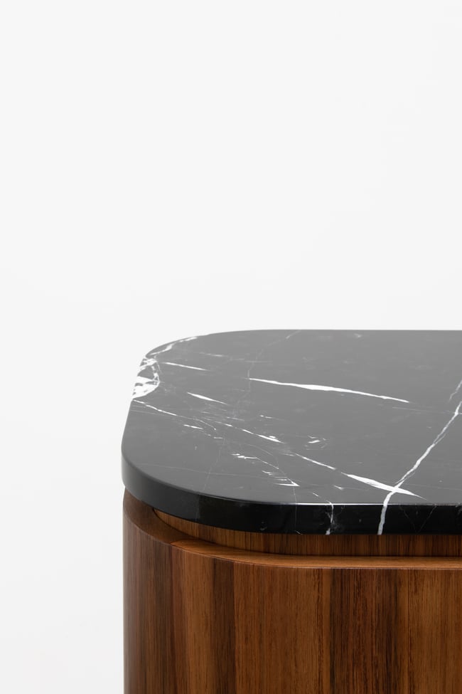 JEWELL SIDEBOARD IN TASMANIAN BLACKWOOD AND NERO MARBLE